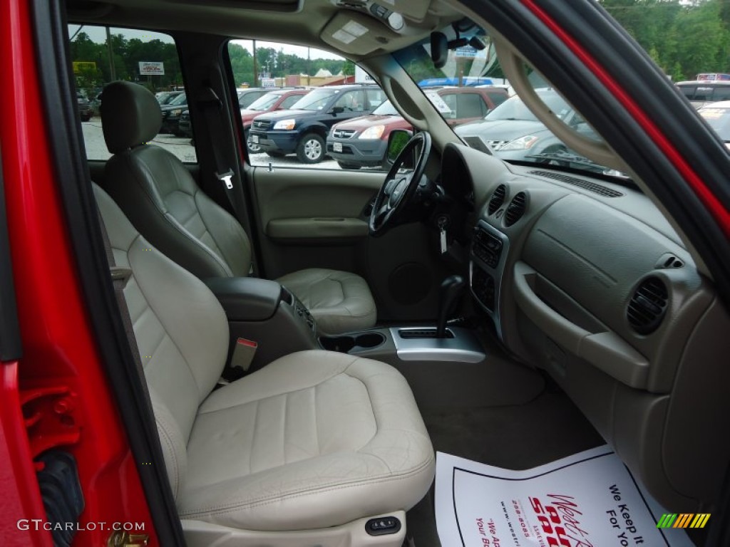 2004 Liberty Limited 4x4 - Flame Red / Light Taupe/Dark Slate Gray photo #29