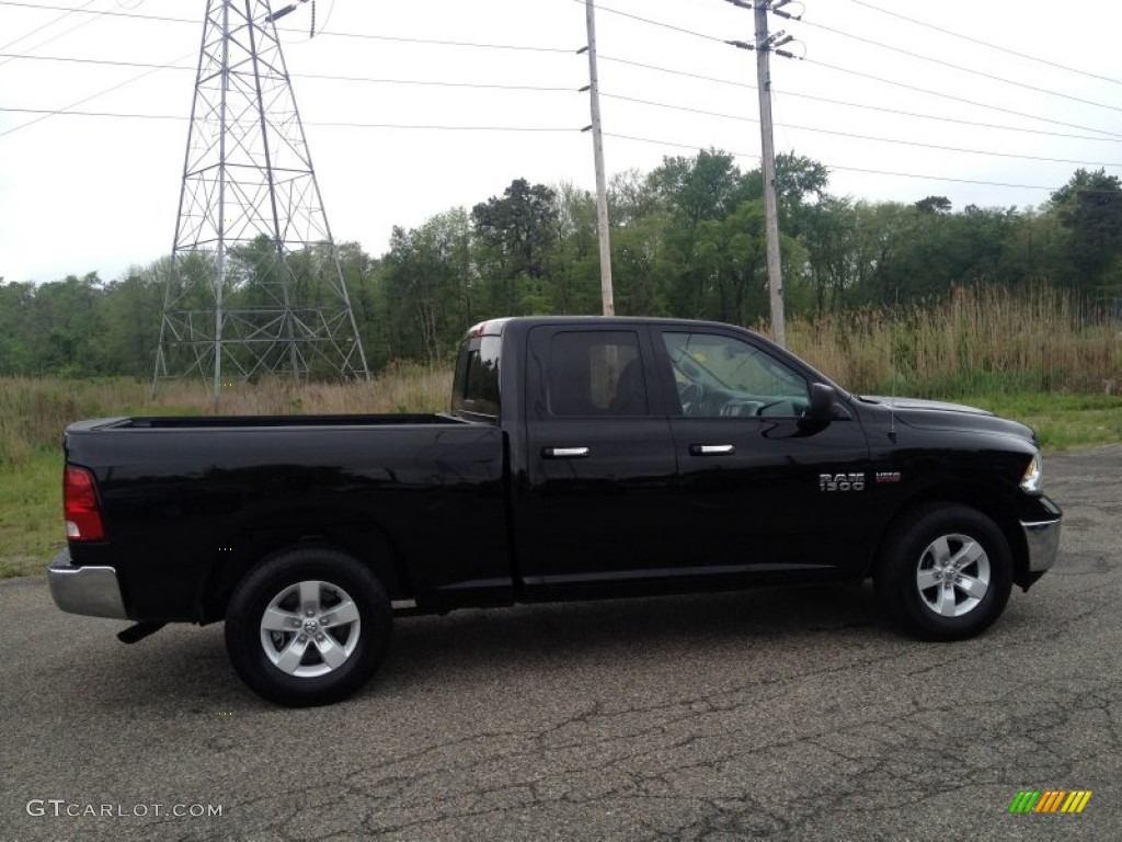 2014 1500 Big Horn Quad Cab 4x4 - Black / Black/Diesel Gray photo #9