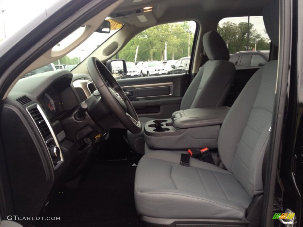 2014 1500 Big Horn Quad Cab 4x4 - Black / Black/Diesel Gray photo #28