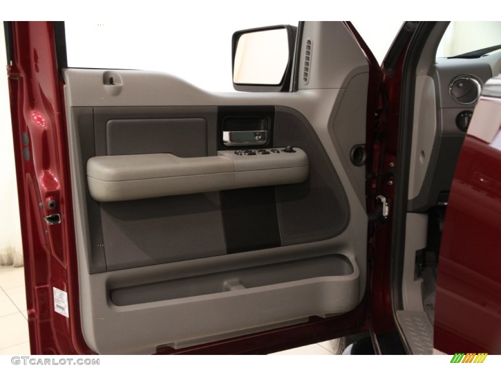 2005 F150 XLT SuperCrew 4x4 - Dark Toreador Red Metallic / Medium Flint/Dark Flint Grey photo #4