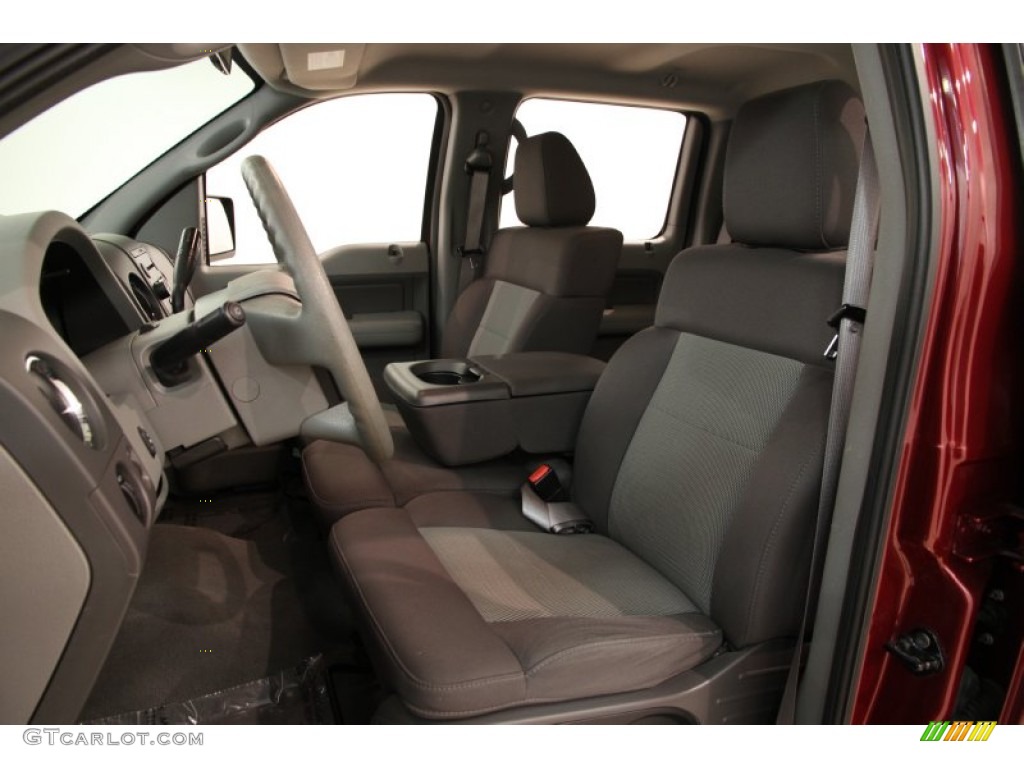 2005 F150 XLT SuperCrew 4x4 - Dark Toreador Red Metallic / Medium Flint/Dark Flint Grey photo #5