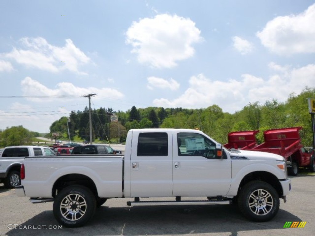 White Platinum 2015 Ford F350 Super Duty Platinum Crew Cab 4x4 Exterior Photo #93776438
