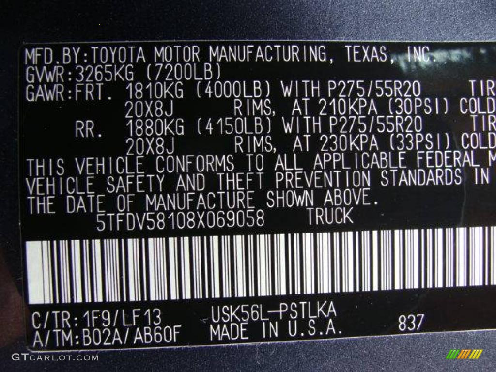 2008 Tundra Limited CrewMax 4x4 - Slate Gray Metallic / Graphite Gray photo #15