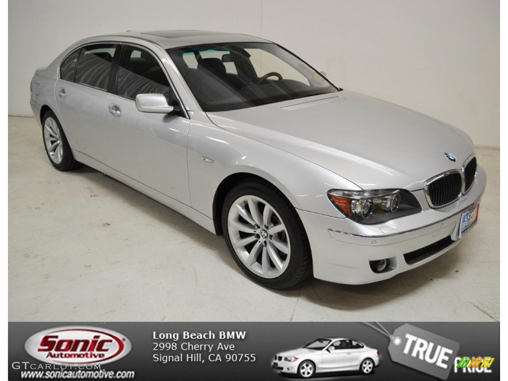 2008 7 Series 750Li Sedan - Titanium Silver Metallic / Black photo #1