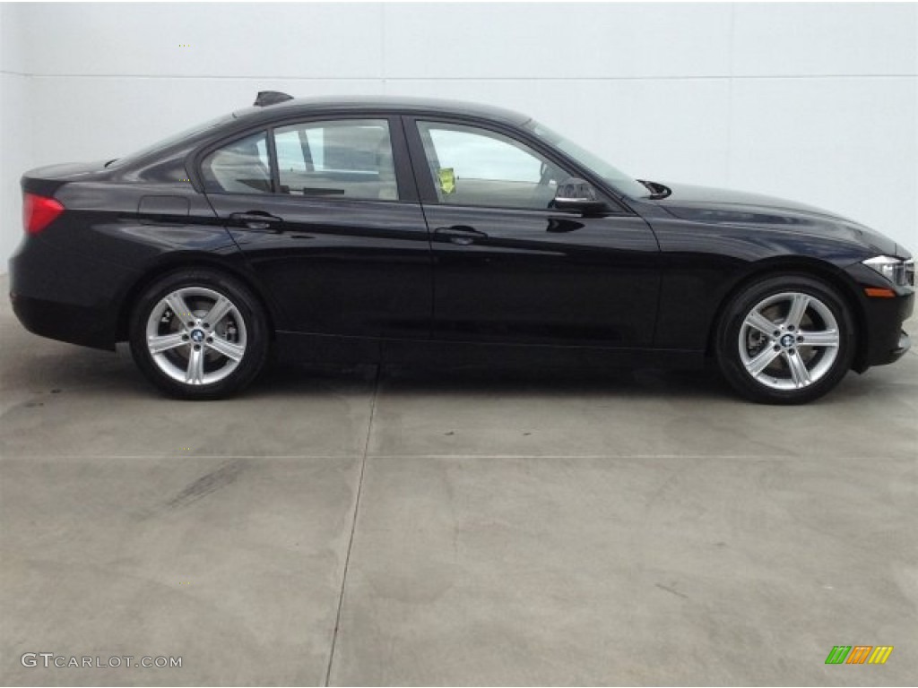 2014 3 Series 328i Sedan - Jet Black / Venetian Beige photo #1