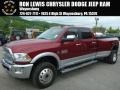 2014 Deep Cherry Red Crystal Pearl Ram 3500 Laramie Crew Cab 4x4 Dually  photo #1