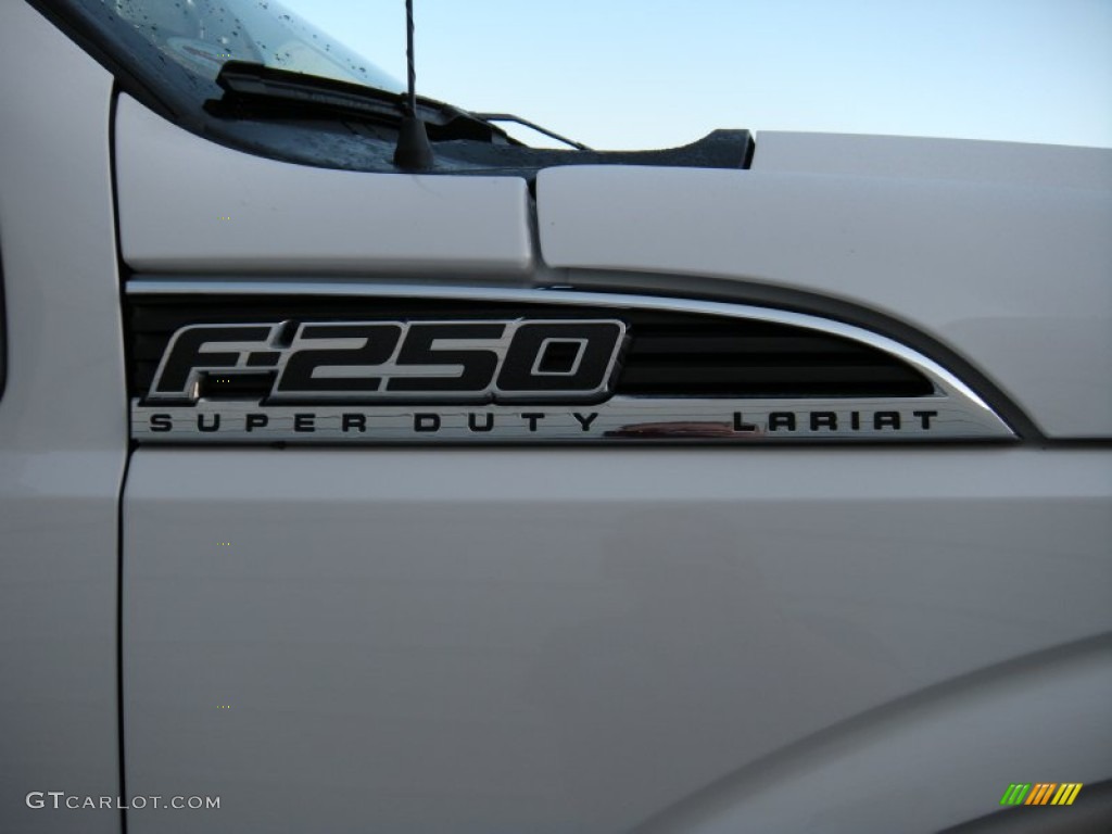 2014 F250 Super Duty Lariat Crew Cab 4x4 - Oxford White / Adobe photo #14