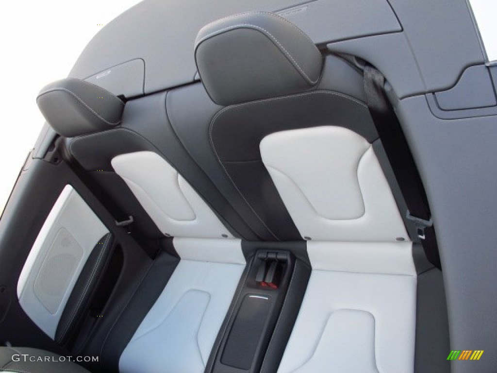 Black/Lunar Silver Interior 2014 Audi S5 3.0T Premium Plus quattro Cabriolet Photo #93788177
