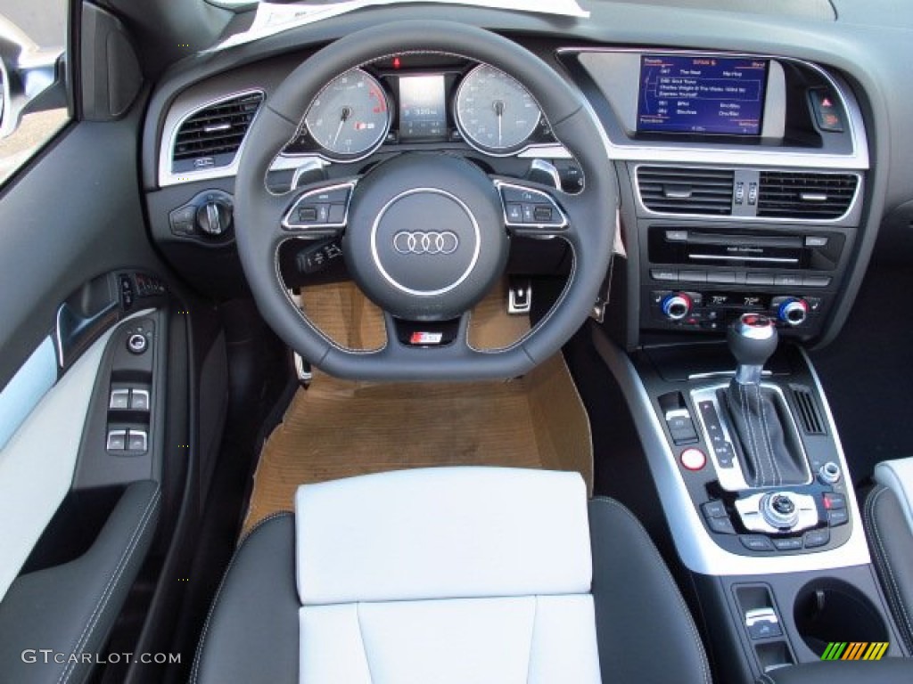 2014 Audi S5 3.0T Premium Plus quattro Cabriolet Black/Lunar Silver Dashboard Photo #93788192
