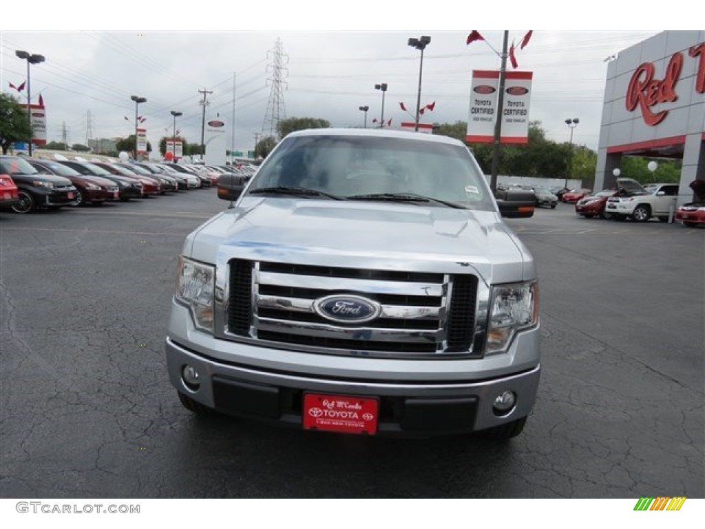 2010 F150 XLT SuperCab - Ingot Silver Metallic / Medium Stone photo #2