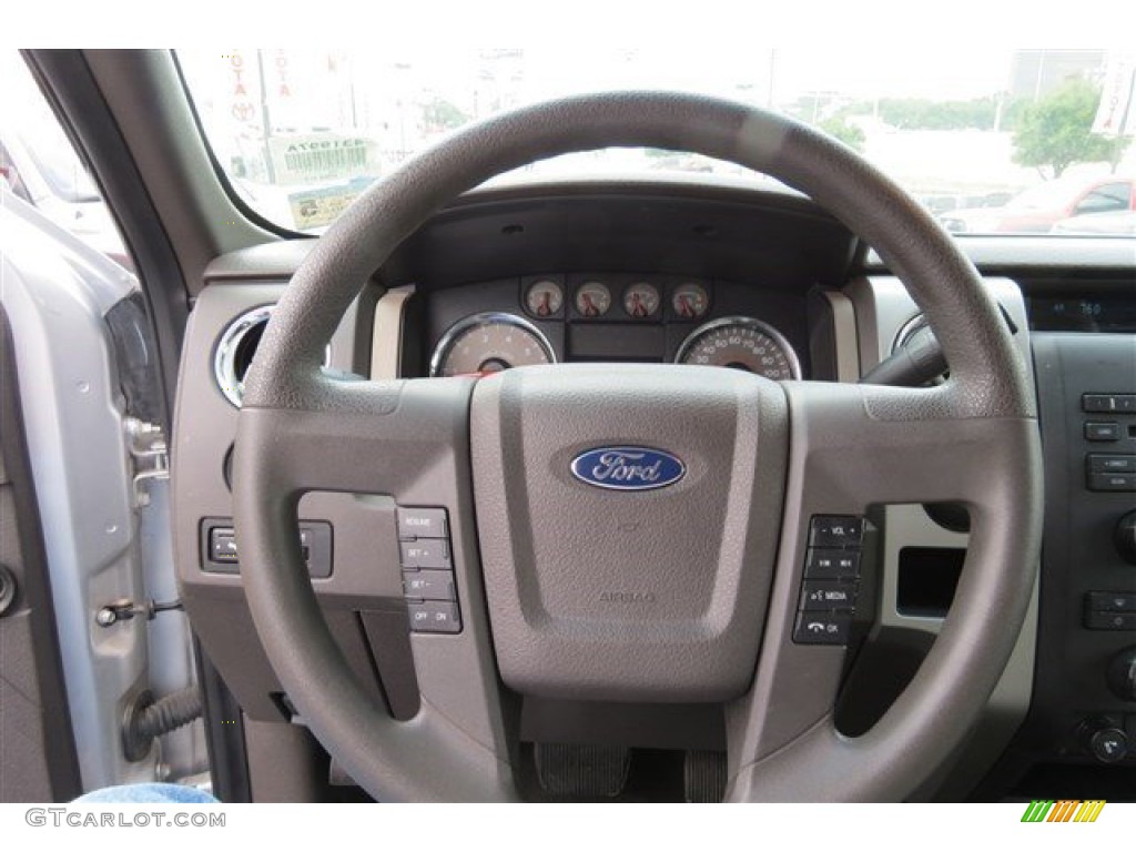 2010 F150 XLT SuperCab - Ingot Silver Metallic / Medium Stone photo #17