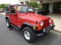 2002 Flame Red Jeep Wrangler Sport 4x4  photo #2