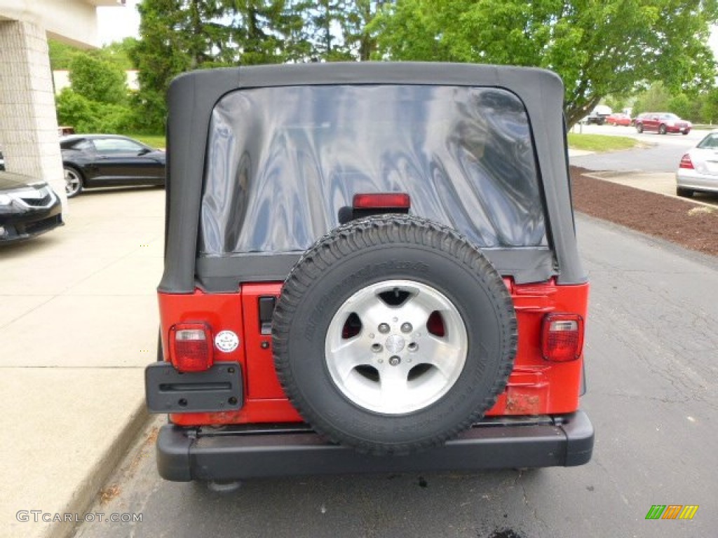 2002 Wrangler Sport 4x4 - Flame Red / Agate Black photo #7