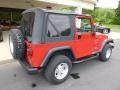2002 Flame Red Jeep Wrangler Sport 4x4  photo #8