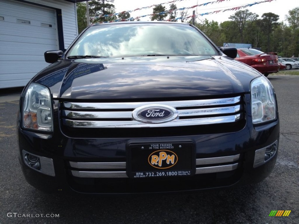 2009 Fusion SEL V6 - Dark Blue Ink Metallic / Camel photo #4