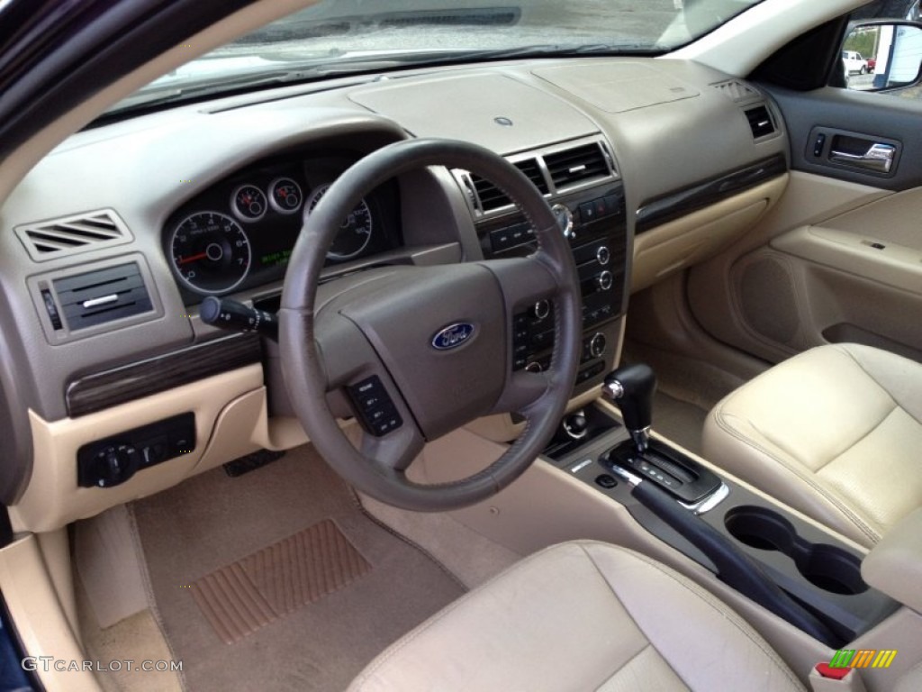 2009 Fusion SEL V6 - Dark Blue Ink Metallic / Camel photo #23