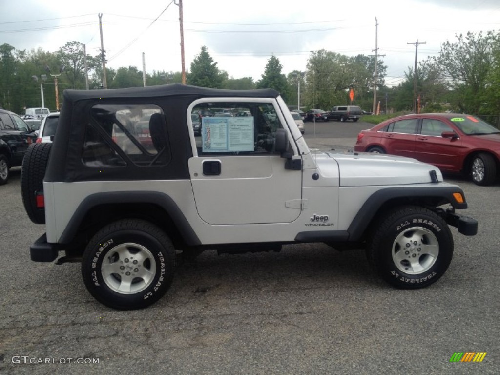 2004 Wrangler SE 4x4 - Bright Silver Metallic / Dark Slate Gray photo #8