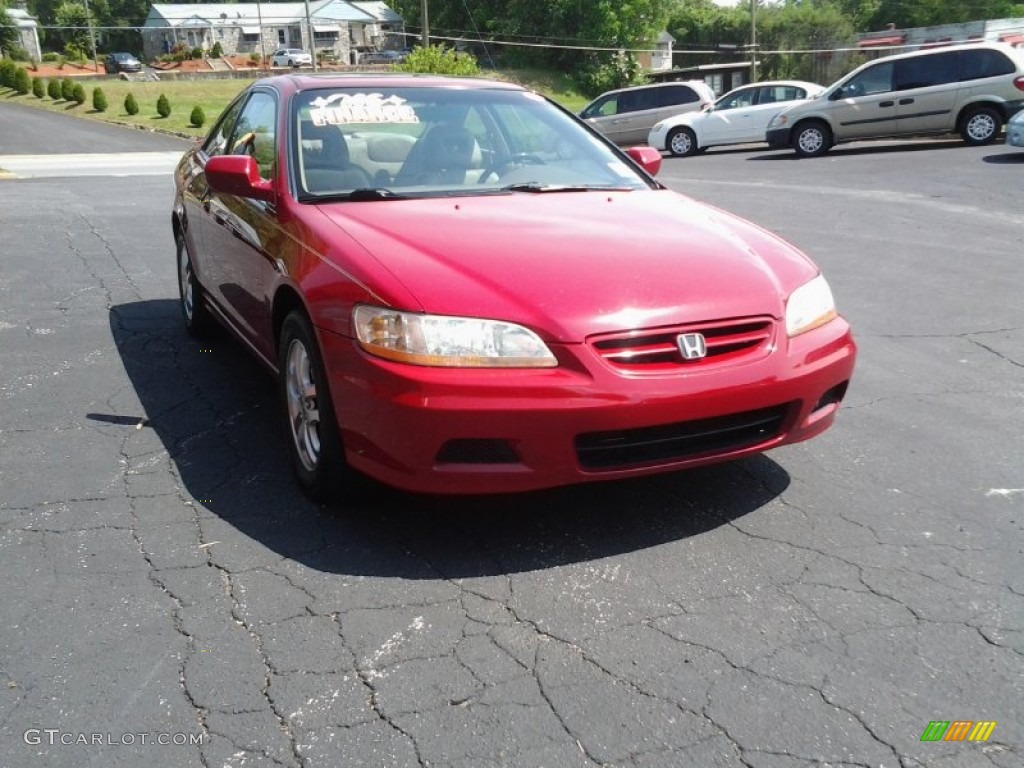 2002 Accord EX V6 Coupe - San Marino Red / Charcoal photo #1