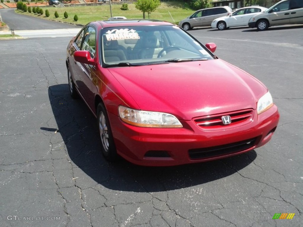 2002 Accord EX V6 Coupe - San Marino Red / Charcoal photo #2