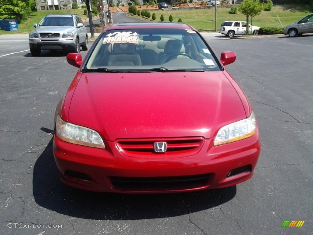 2002 Accord EX V6 Coupe - San Marino Red / Charcoal photo #3