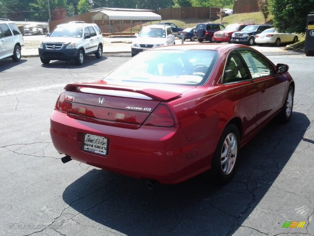 2002 Accord EX V6 Coupe - San Marino Red / Charcoal photo #6