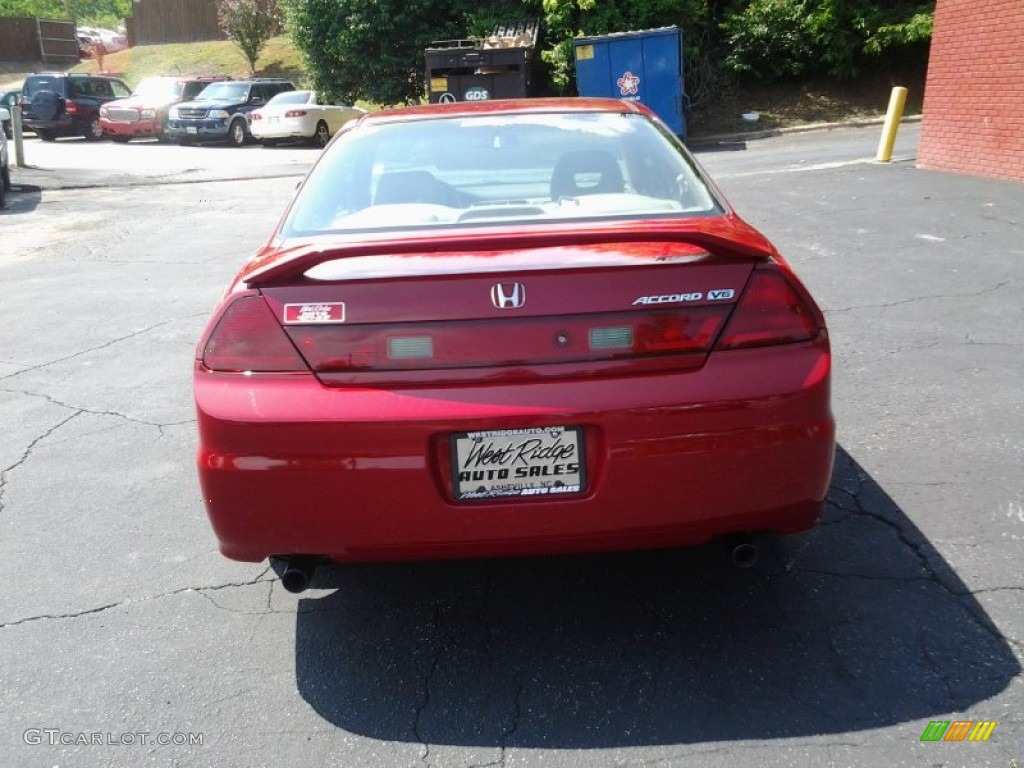 2002 Accord EX V6 Coupe - San Marino Red / Charcoal photo #7