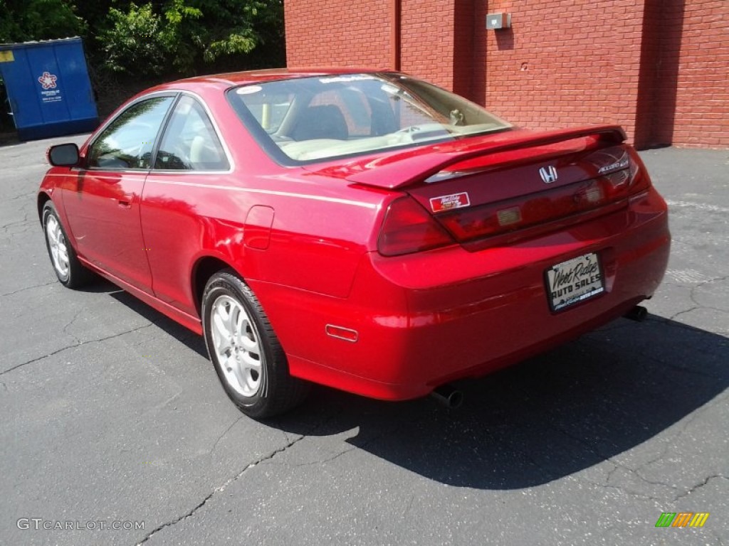 2002 Accord EX V6 Coupe - San Marino Red / Charcoal photo #8