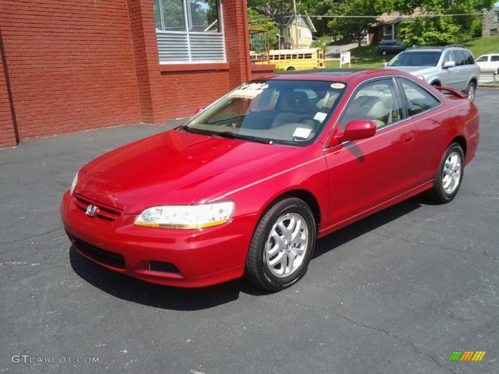 2002 Accord EX V6 Coupe - San Marino Red / Charcoal photo #11
