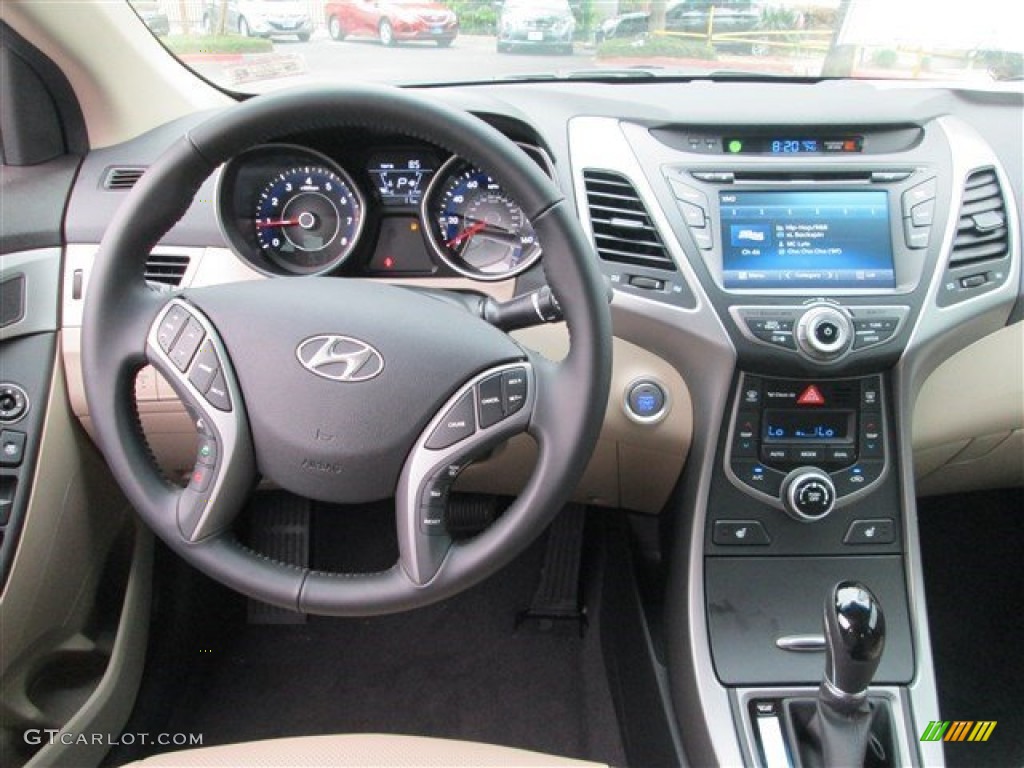 2014 Elantra Limited Sedan - Bronze / Beige photo #11