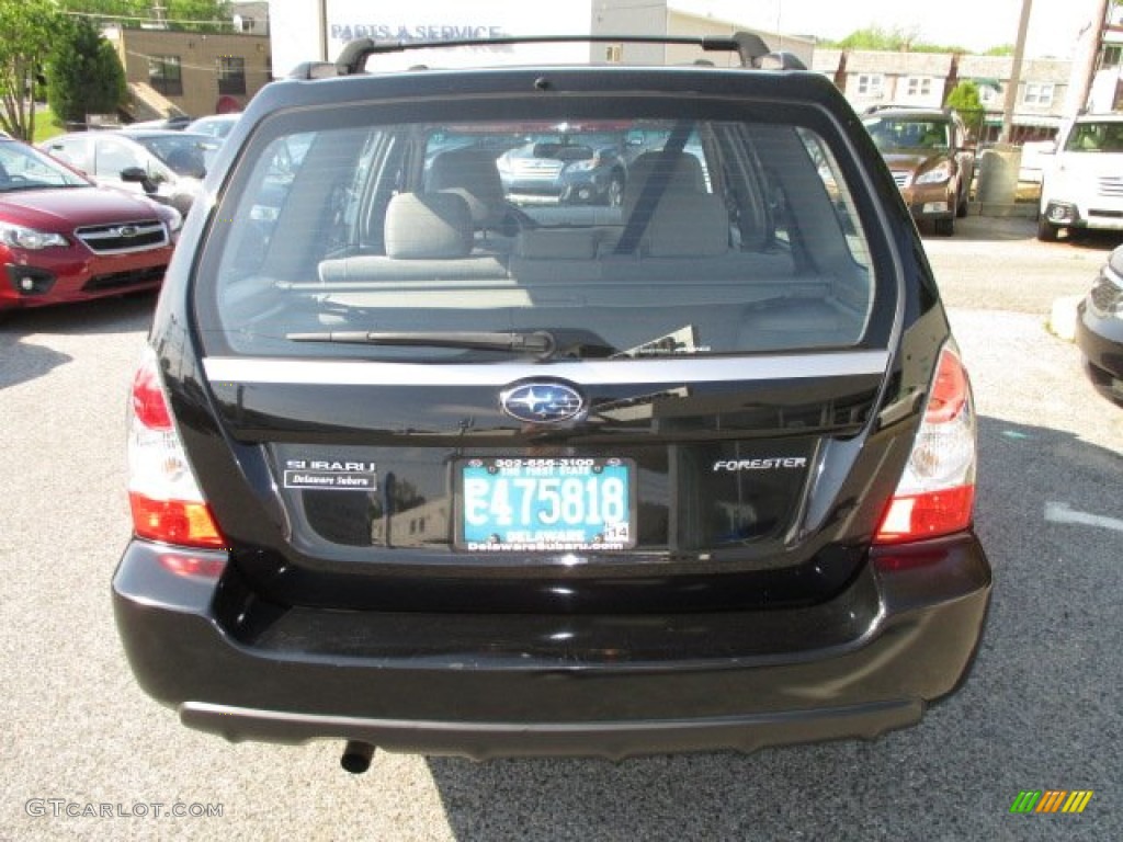 2008 Forester 2.5 X - Obsidian Black Pearl / Graphite Gray photo #5