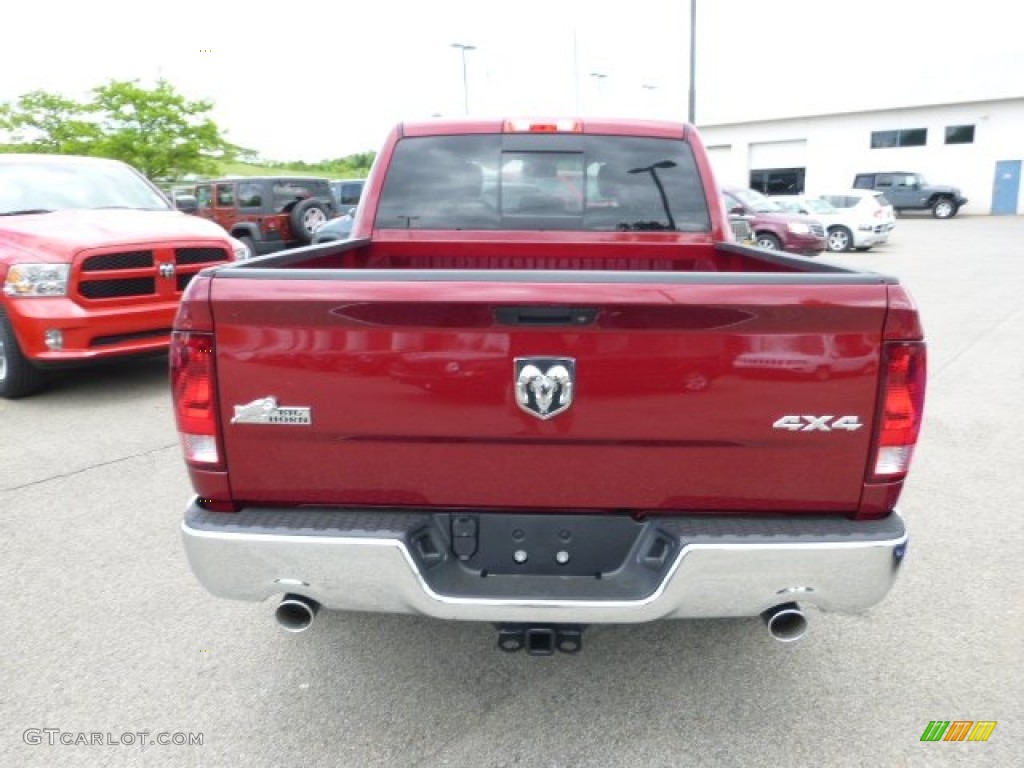 2014 1500 Big Horn Crew Cab 4x4 - Deep Cherry Red Crystal Pearl / Black/Diesel Gray photo #7