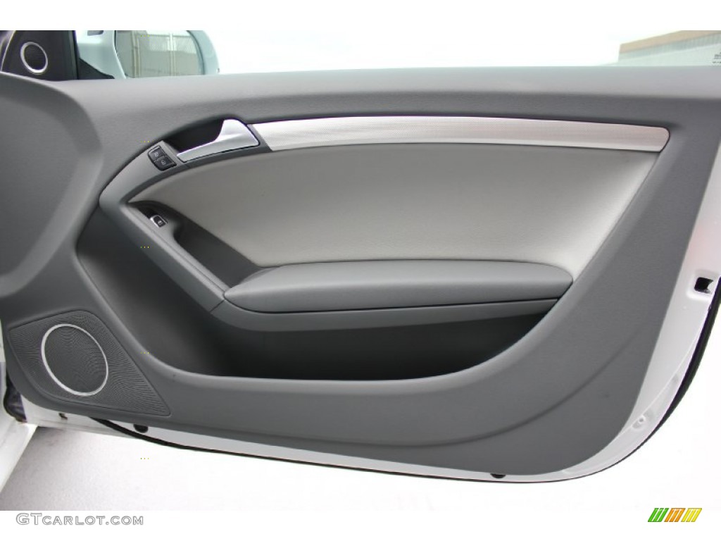 2013 Audi A5 2.0T quattro Cabriolet Titanium Grey/Steel Grey Door Panel Photo #93807193