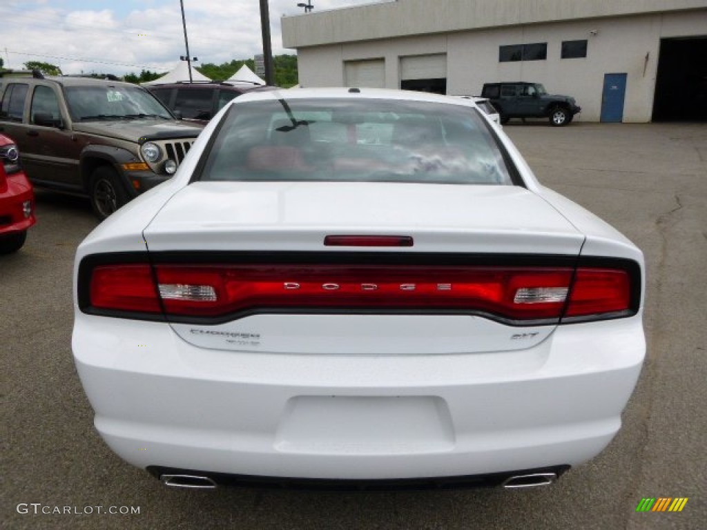 2014 Charger SXT AWD - Bright White / Black/Red photo #7