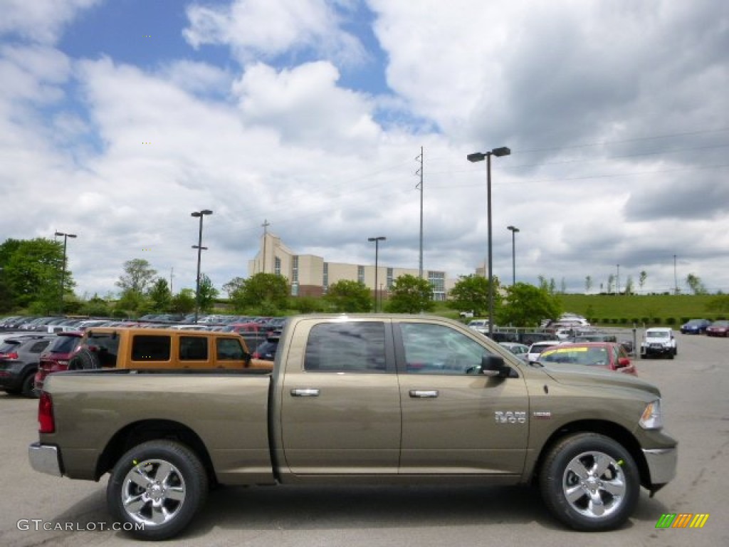 2014 1500 Big Horn Crew Cab 4x4 - Prairie Pearl Coat / Black/Diesel Gray photo #5