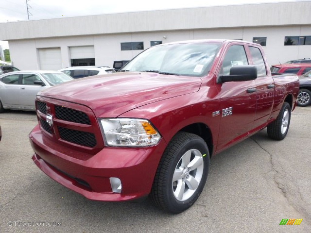 2014 1500 Express Quad Cab 4x4 - Deep Cherry Red Crystal Pearl / Black/Diesel Gray photo #2