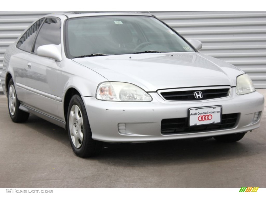 2000 Civic EX Coupe - Vogue Silver Metallic / Dark Gray photo #1