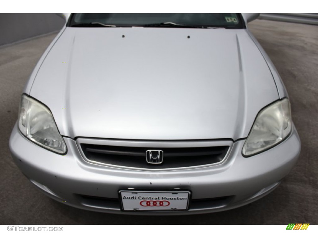 2000 Civic EX Coupe - Vogue Silver Metallic / Dark Gray photo #2