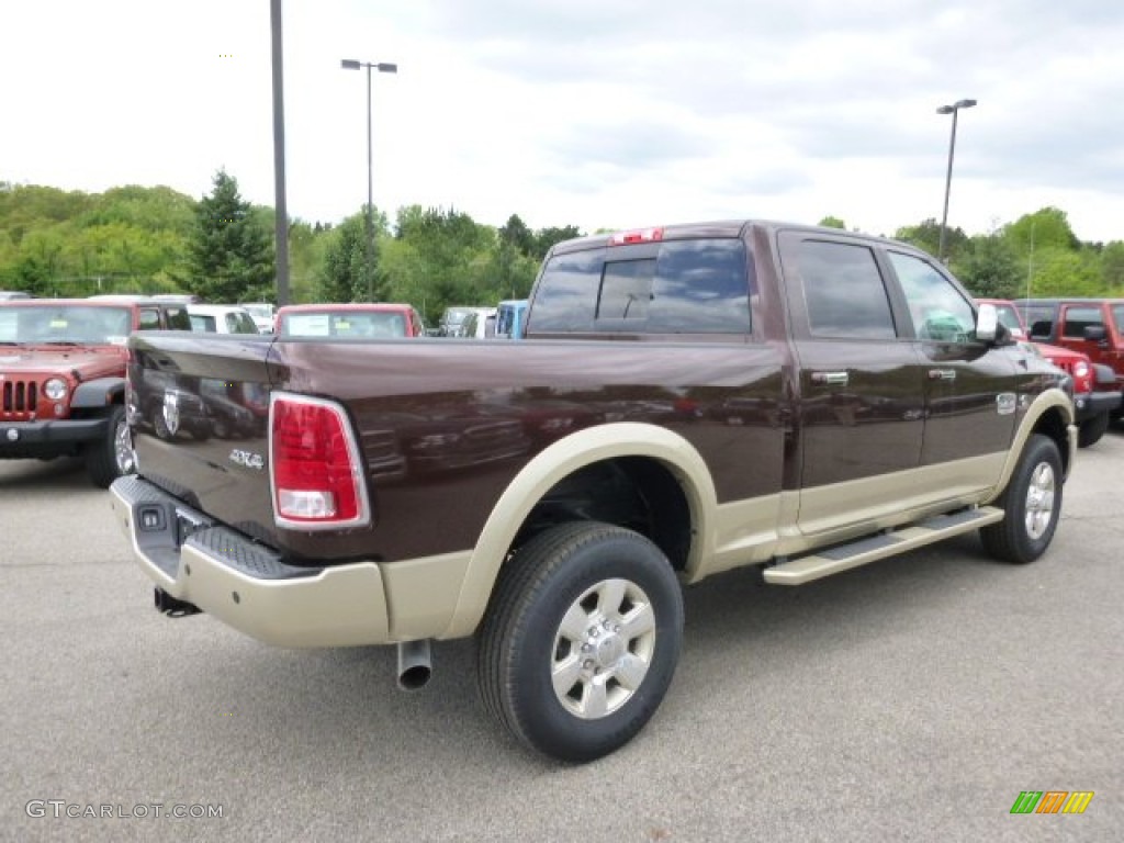 2014 2500 Laramie Longhorn Crew Cab 4x4 - Western Brown / Canyon Brown/Light Frost Beige photo #6