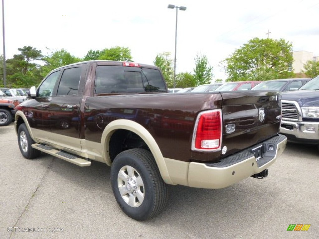 2014 2500 Laramie Longhorn Crew Cab 4x4 - Western Brown / Canyon Brown/Light Frost Beige photo #8