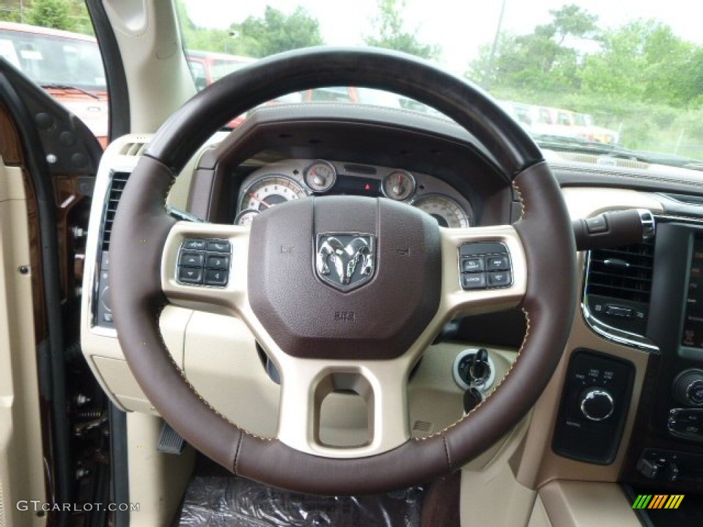 2014 2500 Laramie Longhorn Crew Cab 4x4 - Western Brown / Canyon Brown/Light Frost Beige photo #19