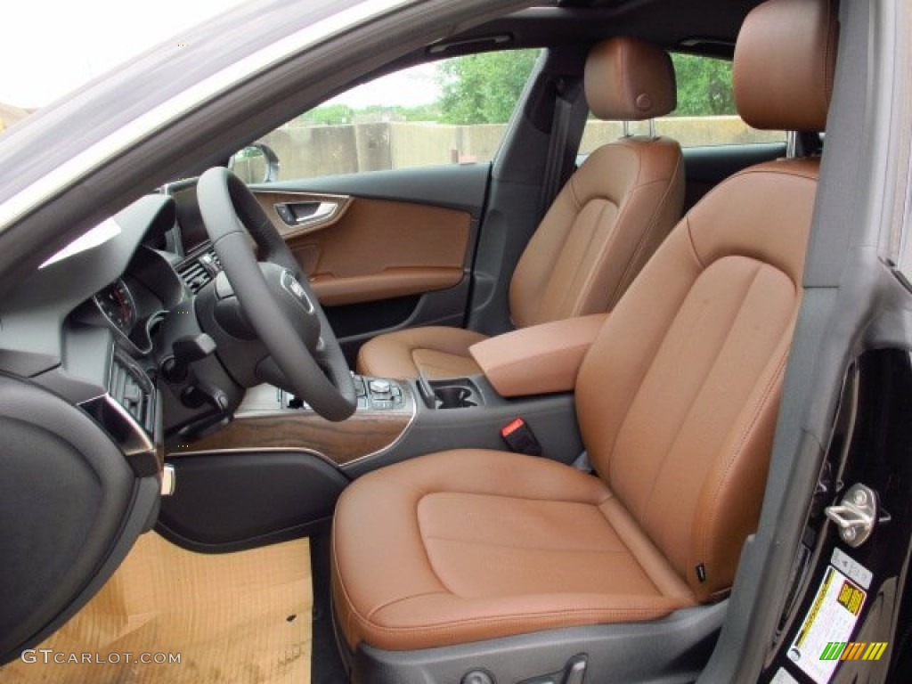 Nougat Brown Interior 2014 Audi A7 3.0T quattro Premium Plus Photo #93814477