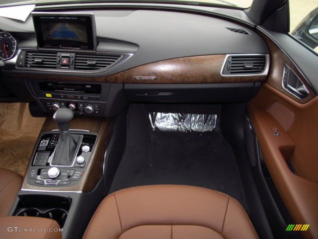 2014 Audi A7 3.0T quattro Premium Plus Nougat Brown Dashboard Photo #93814570
