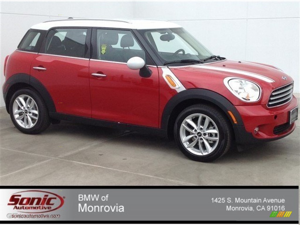 2014 Cooper Countryman - Blazing Red Metallic / Carbon Black photo #1