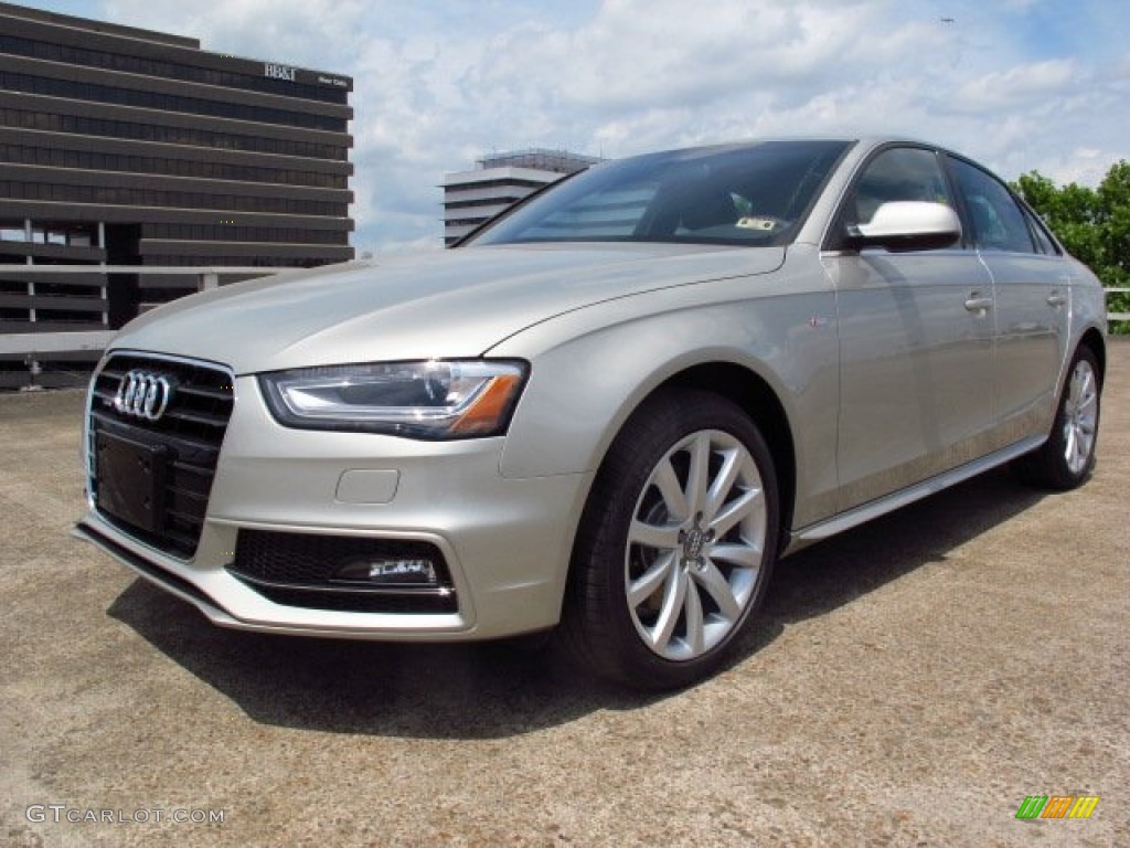 2014 A4 2.0T quattro Sedan - Cuvee Silver Metallic / Chestnut Brown/Black photo #3