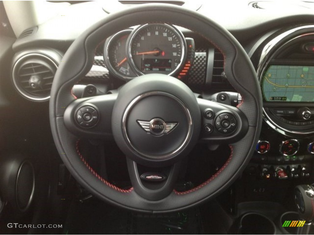 2014 Mini Cooper S Hardtop Carbon Black Steering Wheel Photo #93815995