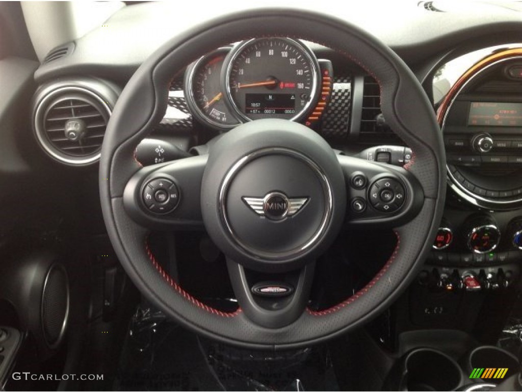 2014 Mini Cooper S Hardtop Carbon Black Steering Wheel Photo #93816199
