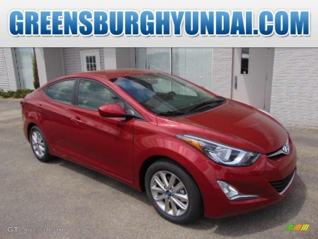 2014 Elantra SE Sedan - Red / Beige photo #1