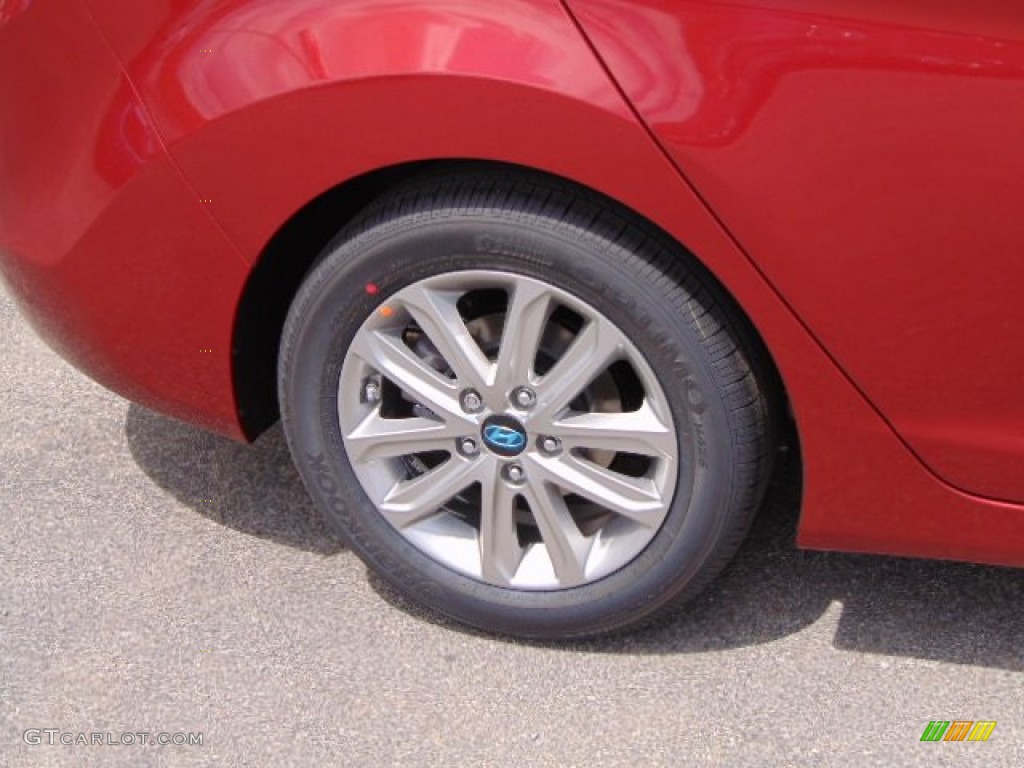 2014 Elantra SE Sedan - Red / Beige photo #3