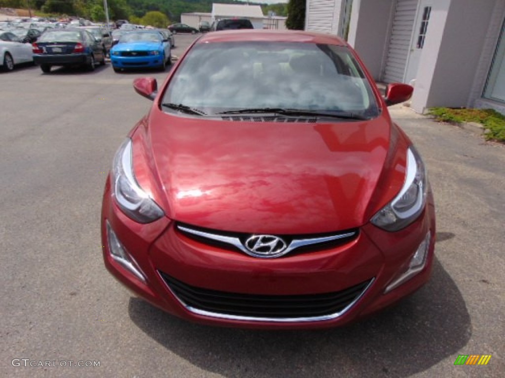 2014 Elantra SE Sedan - Red / Beige photo #4