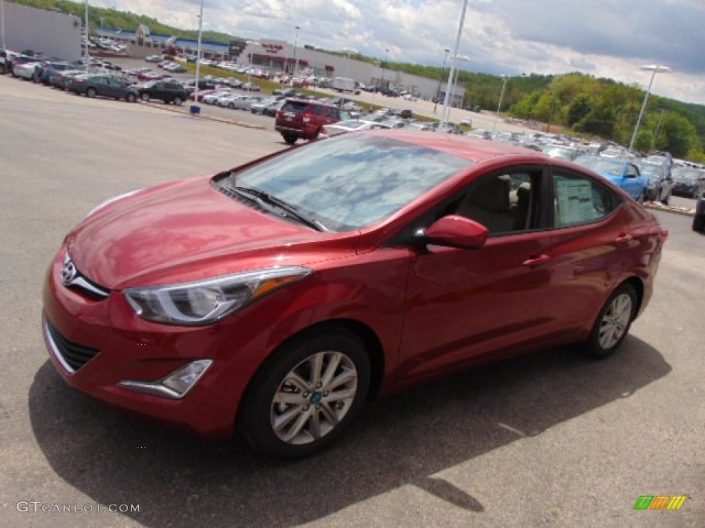 2014 Elantra SE Sedan - Red / Beige photo #5